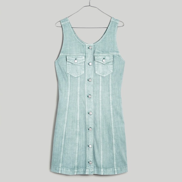 Madewell Denim Sleeveless Seamed Mini Dress - Picture 6 of 8